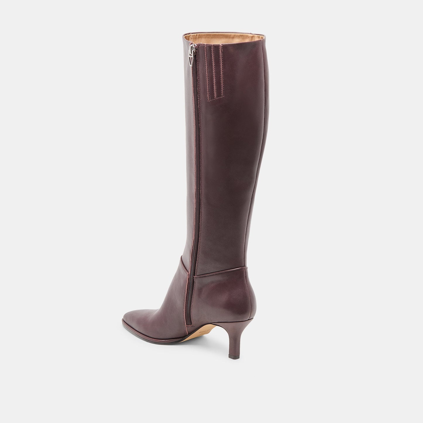 Aldy Mulberry Leather Wide Calf Boots - Dolce Vita