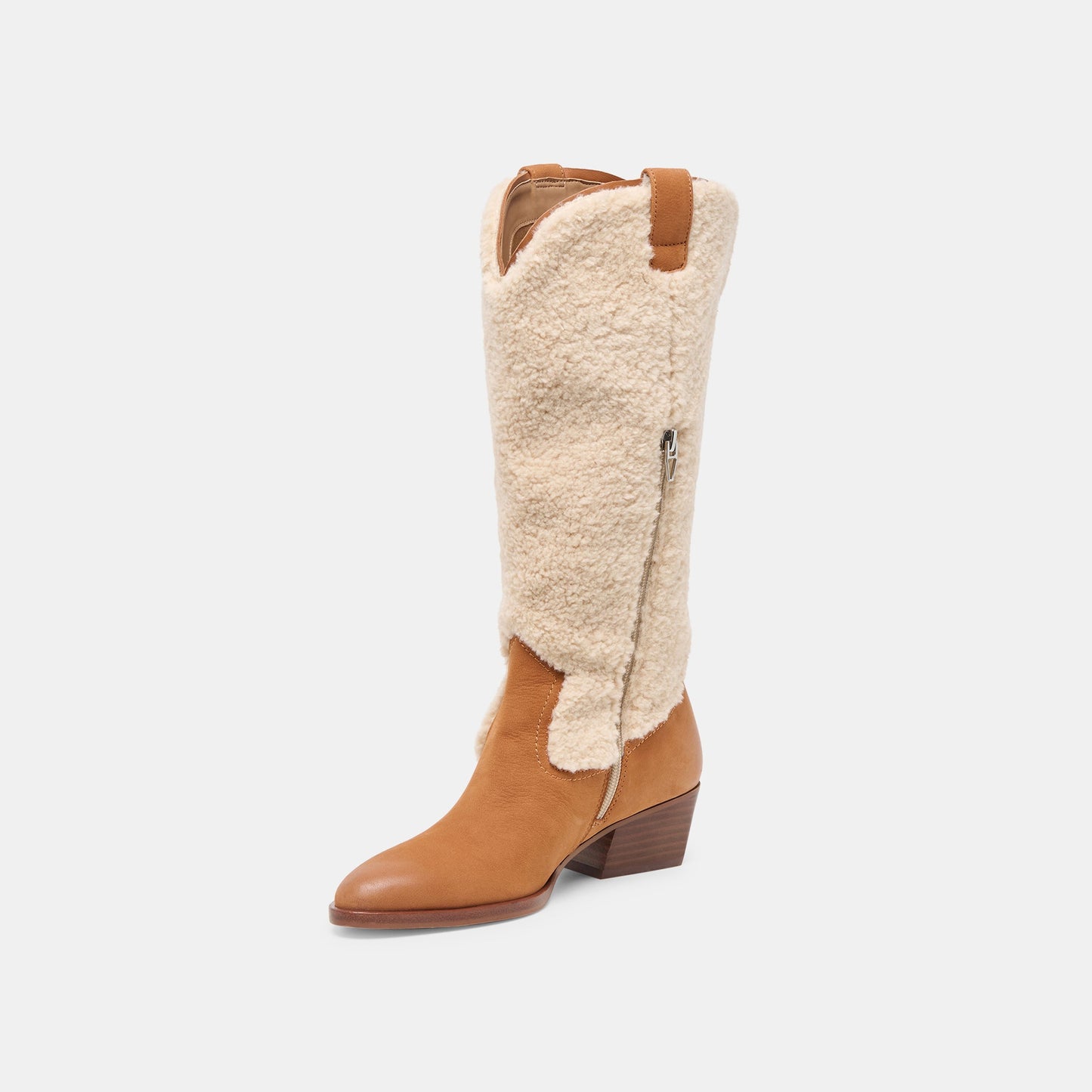 Mykel Plush Caramel Nubuck Boots - Dolce Vita