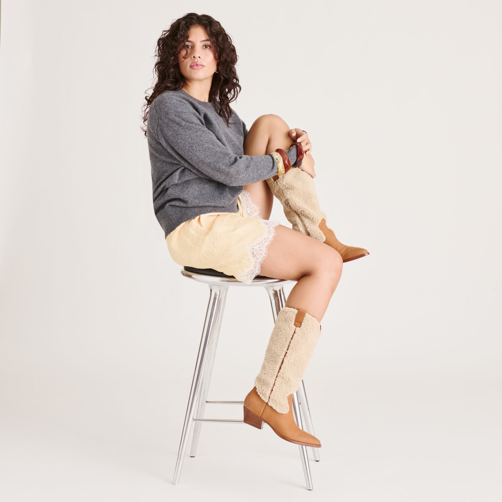 Mykel Plush Caramel Nubuck Boots - Dolce Vita