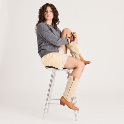 Mykel Plush Caramel Nubuck Boots - Dolce Vita