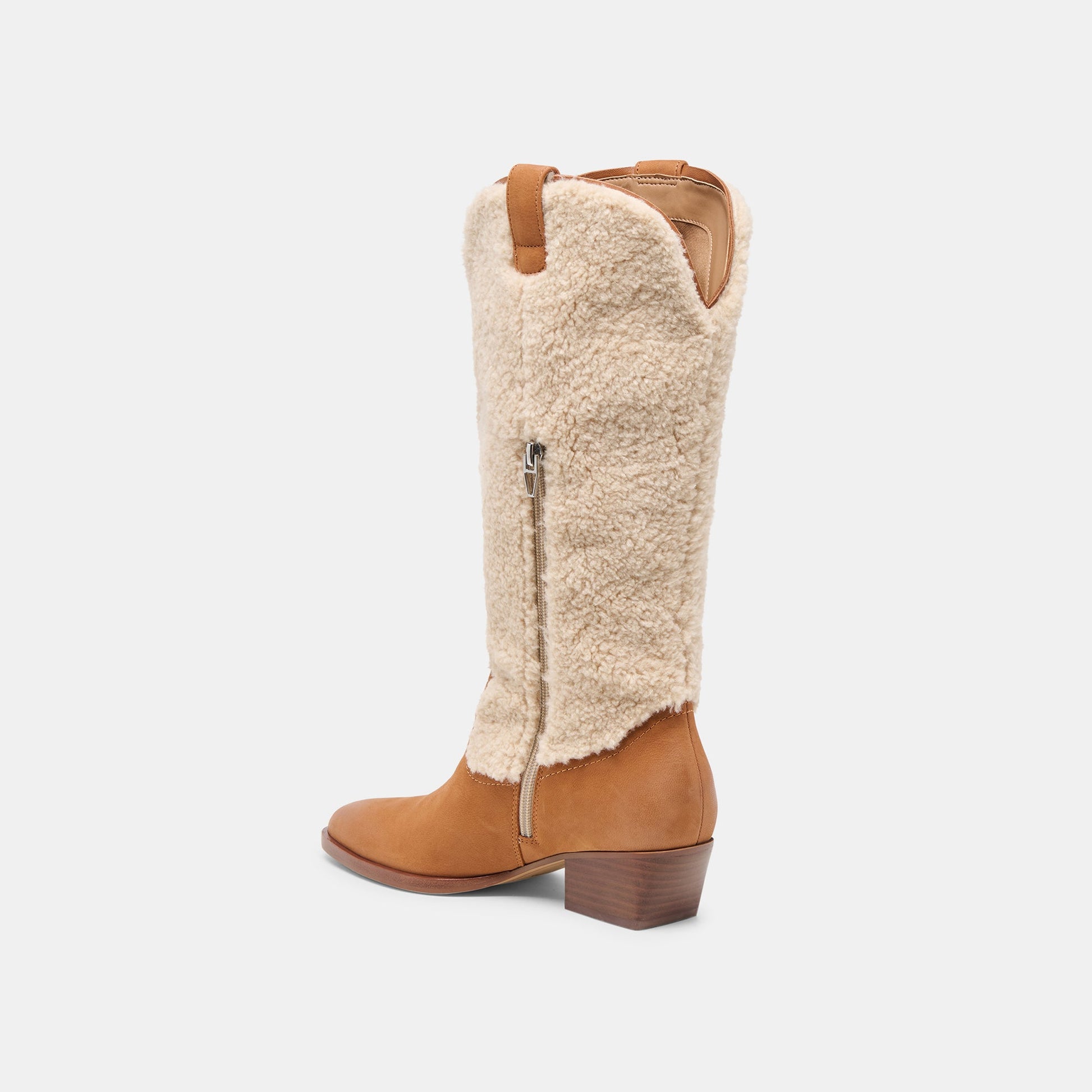 Mykel Plush Caramel Nubuck Boots - Dolce Vita