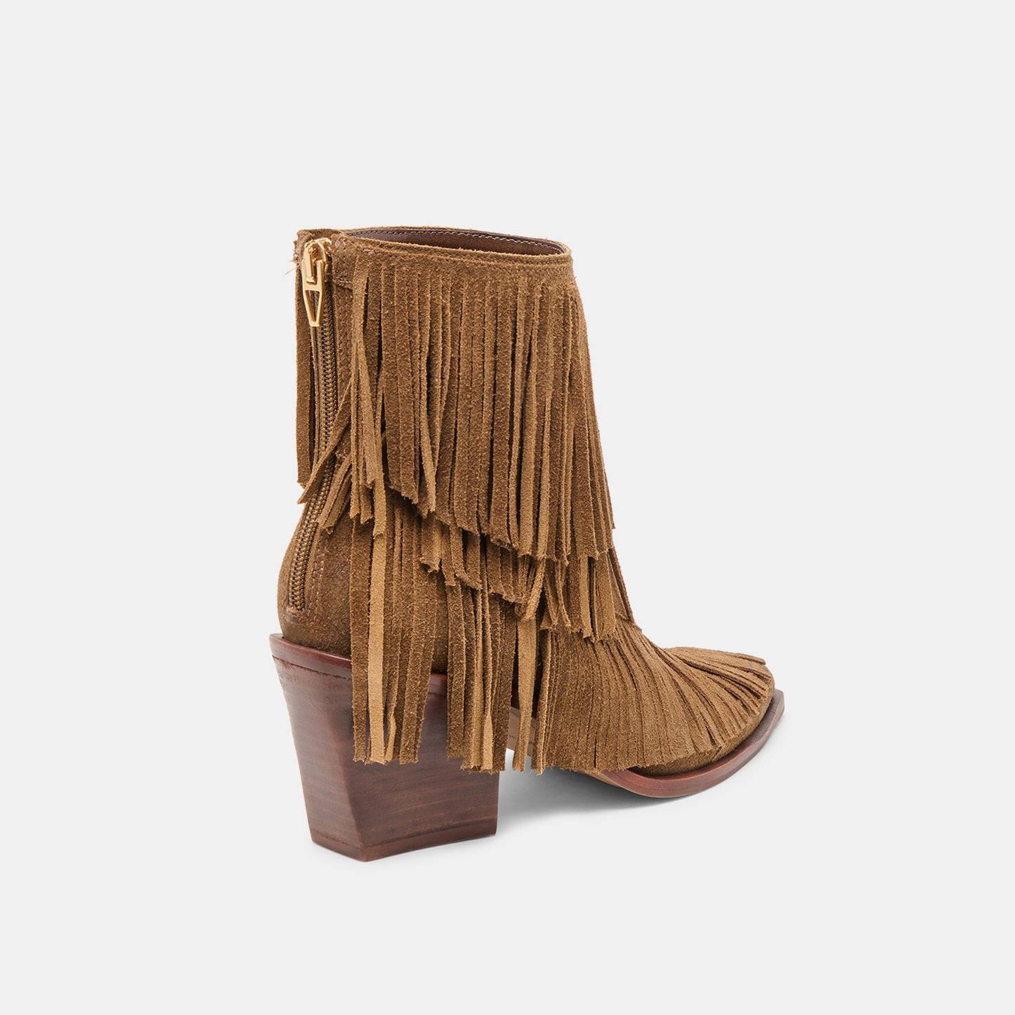 Torey Chestnut Suede Booties - Dolce Vita