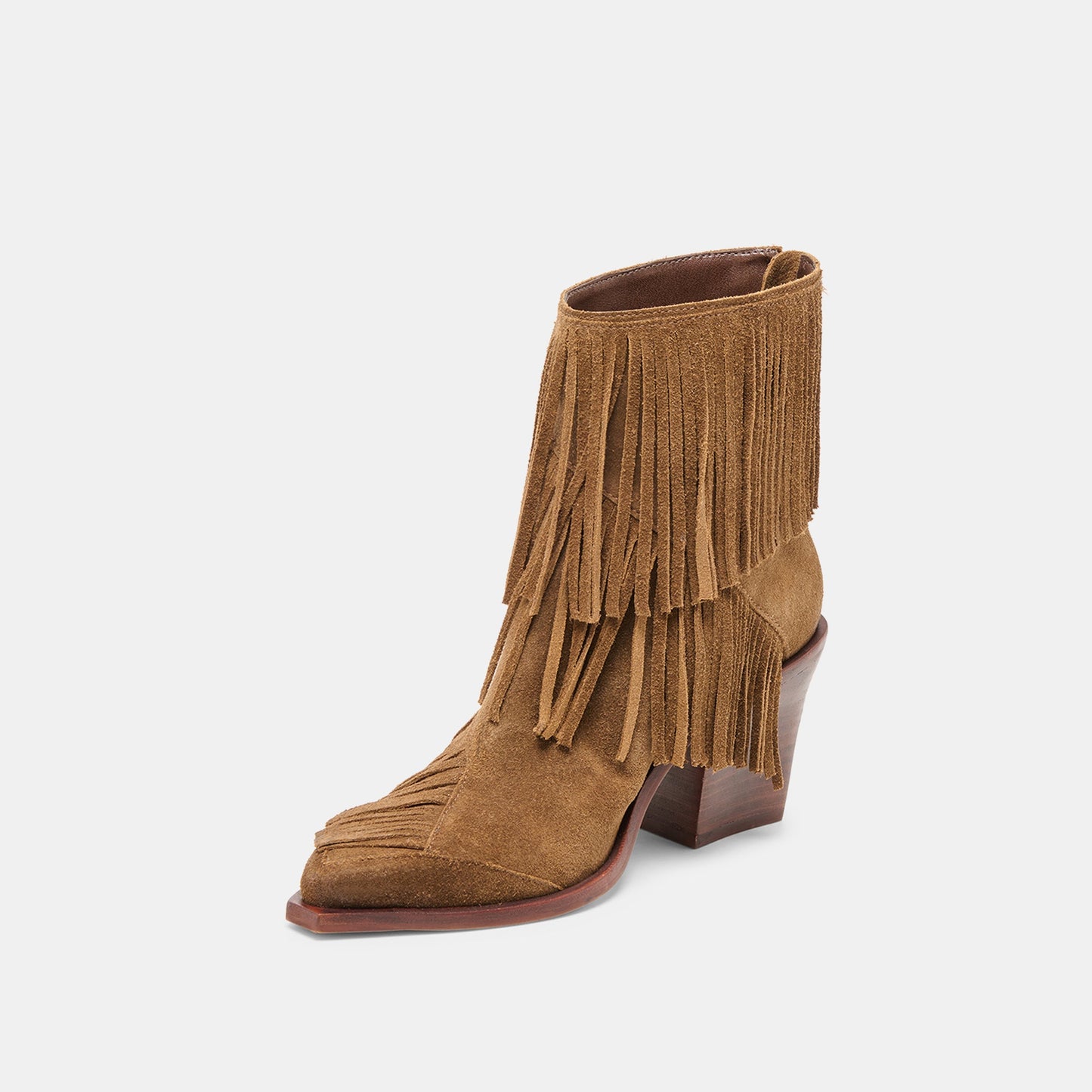 Torey Chestnut Suede Booties - Dolce Vita