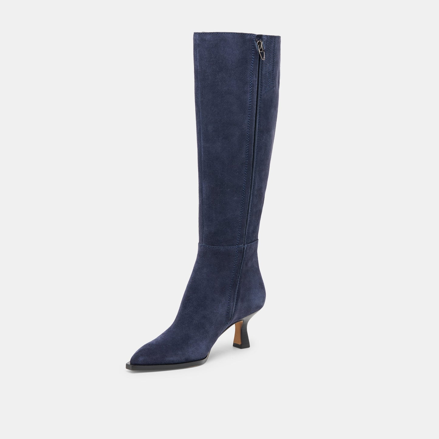 Auggie Navy Suede Wide Calf Boots - Dolce Vita