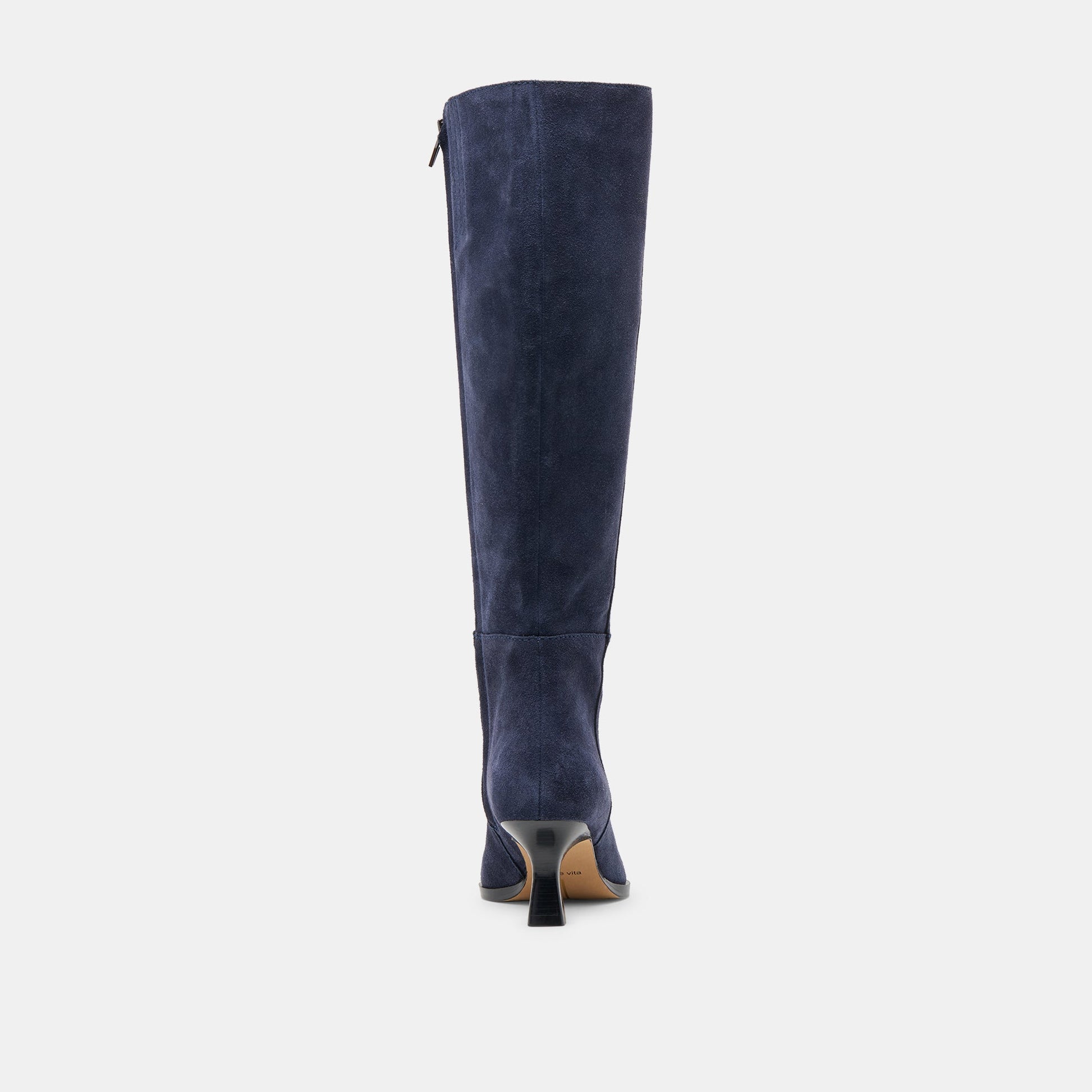 Auggie Navy Suede Wide Calf Boots - Dolce Vita