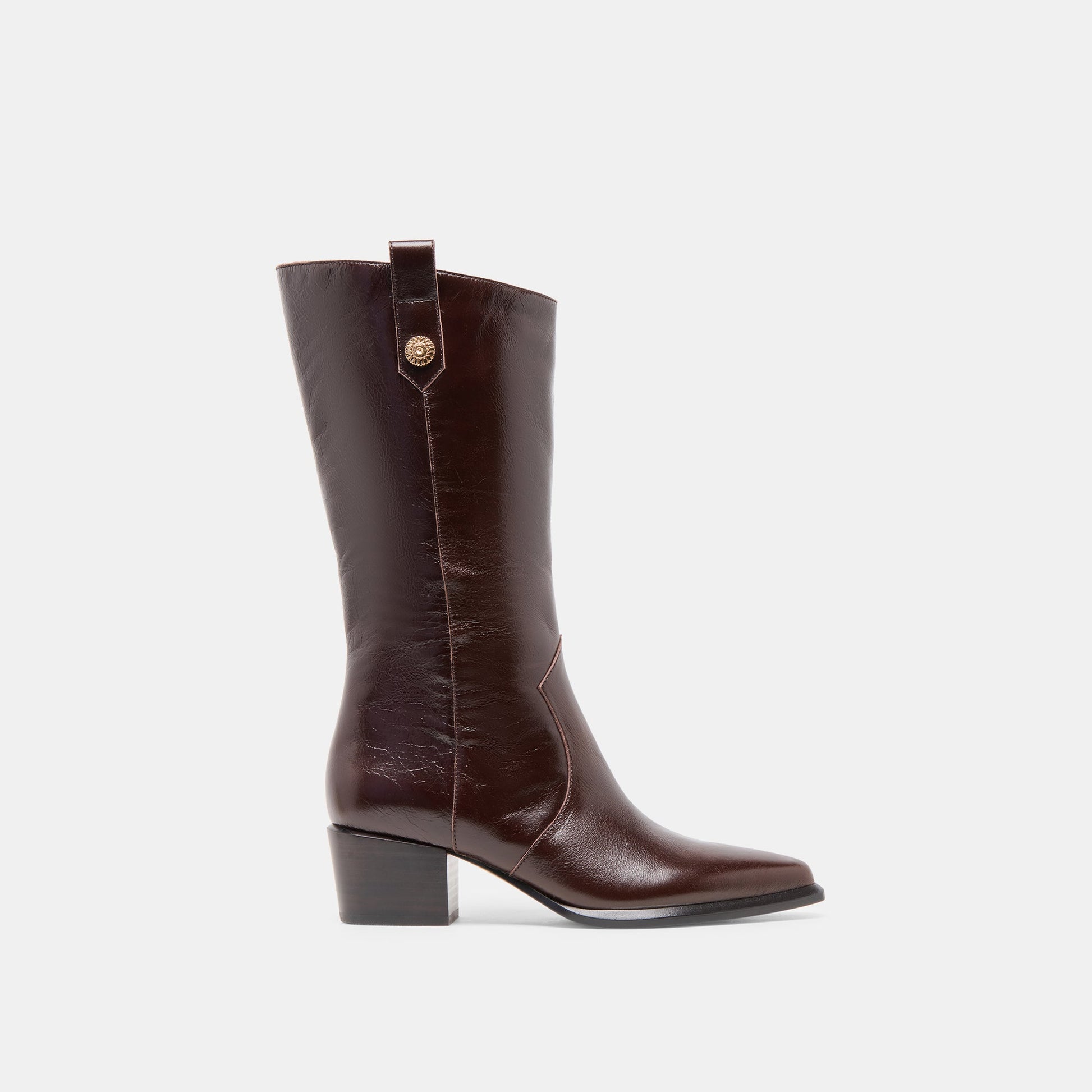 Vern Chocolate Leather Boots - Dolce Vita