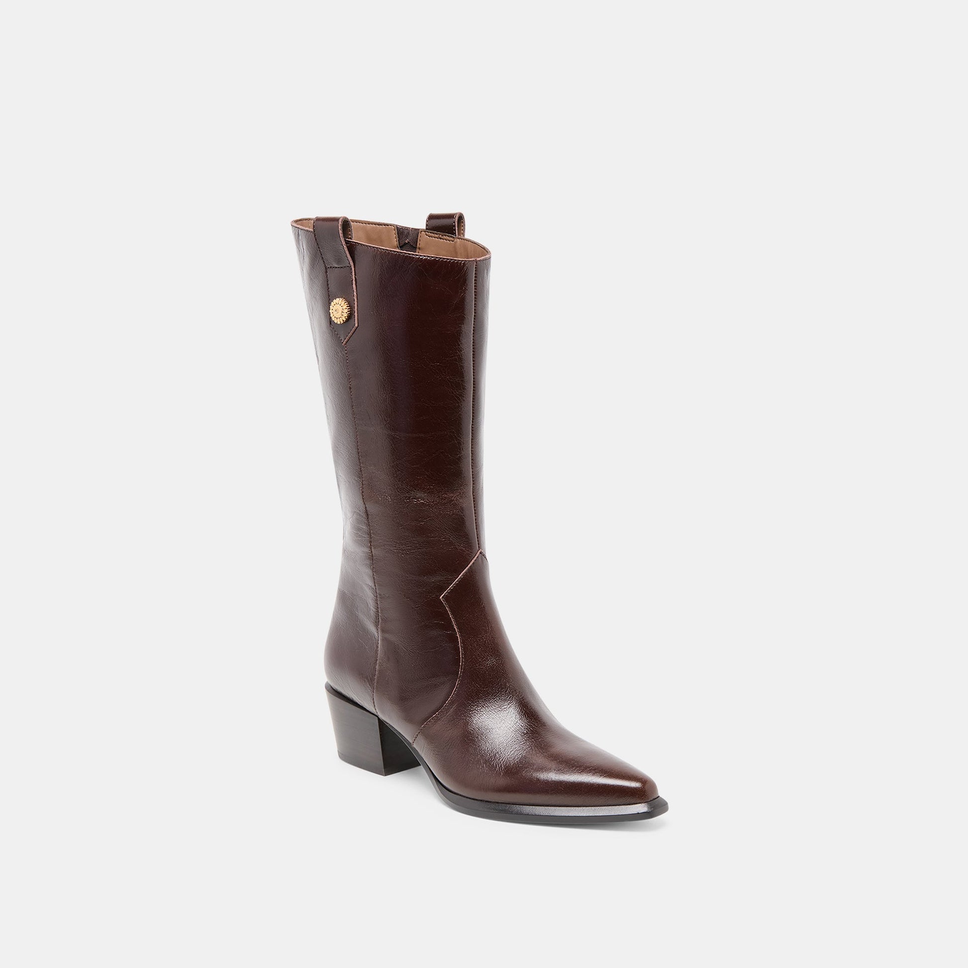 Vern Chocolate Leather Boots - Dolce Vita
