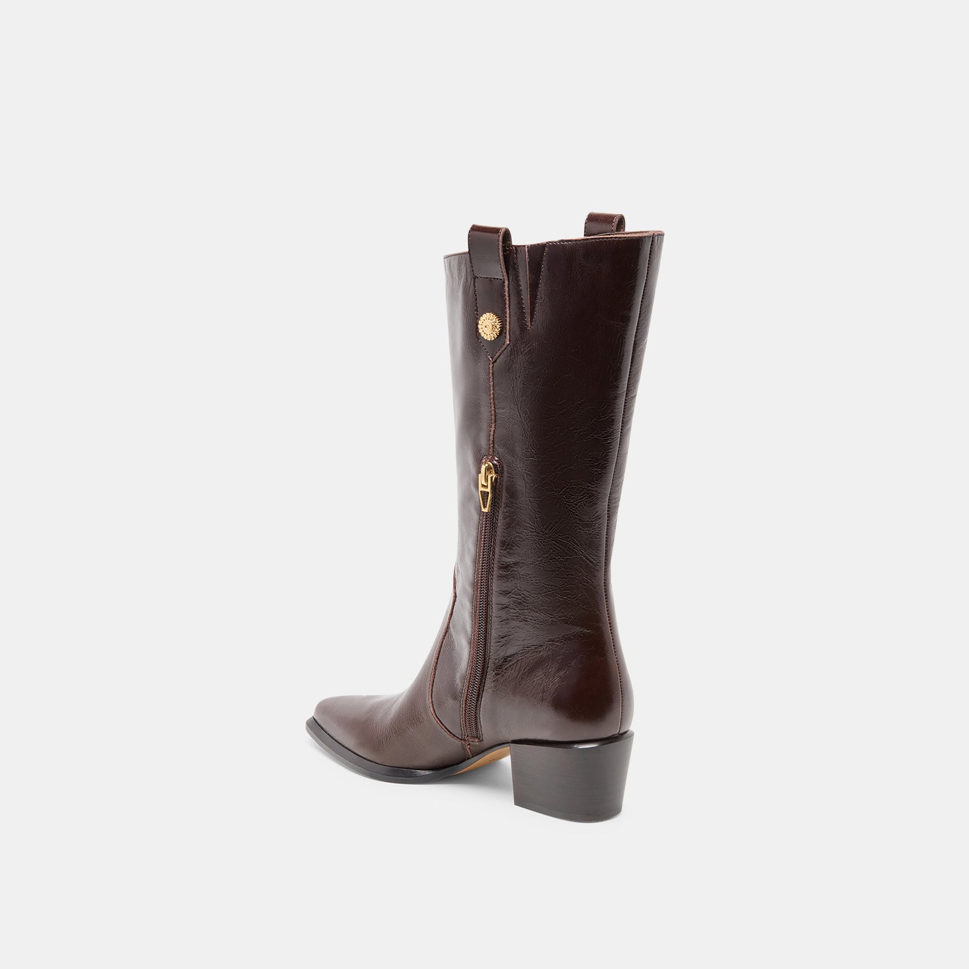 Vern Chocolate Leather Boots - Dolce Vita