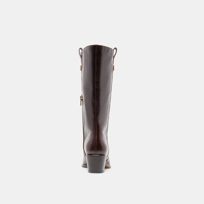 Vern Chocolate Leather Boots - Dolce Vita