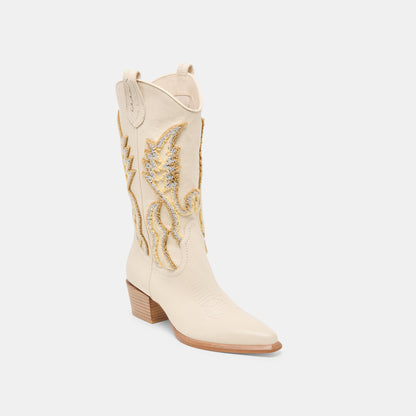 Vila Ivory Leather Boots - Dolce Vita
