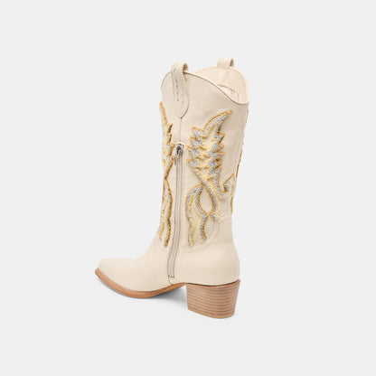 Vila Ivory Leather Boots - Dolce Vita