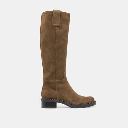 Glory H2O Waterproof Olive Suede Wide Calf Boots - Dolce Vita