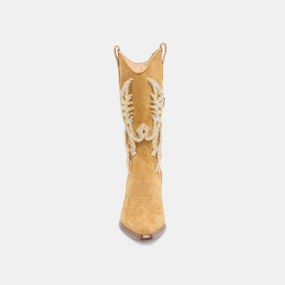 Vila Caramel Suede Boots - Dolce Vita