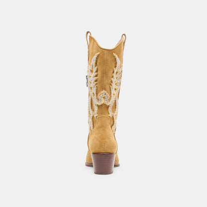 Vila Caramel Suede Boots - Dolce Vita