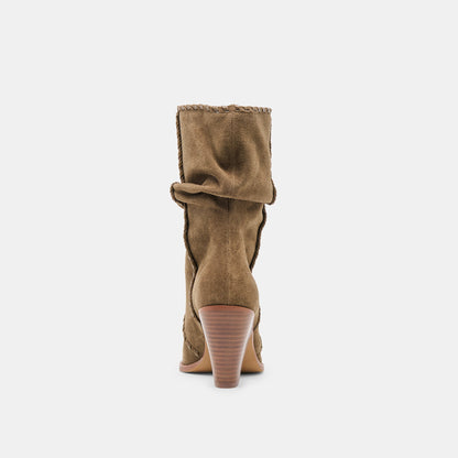 Julith Olive Suede Boots - Dolce Vita