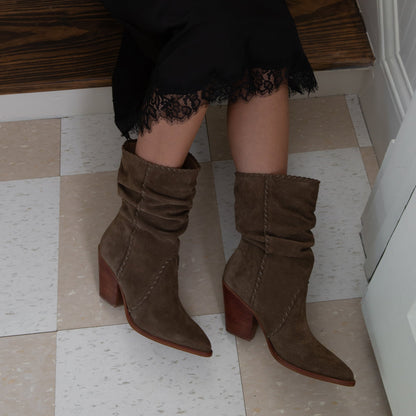 Julith Olive Suede Boots - Dolce Vita