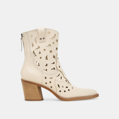 Zenobi Off White Leather Booties - Dolce Vita