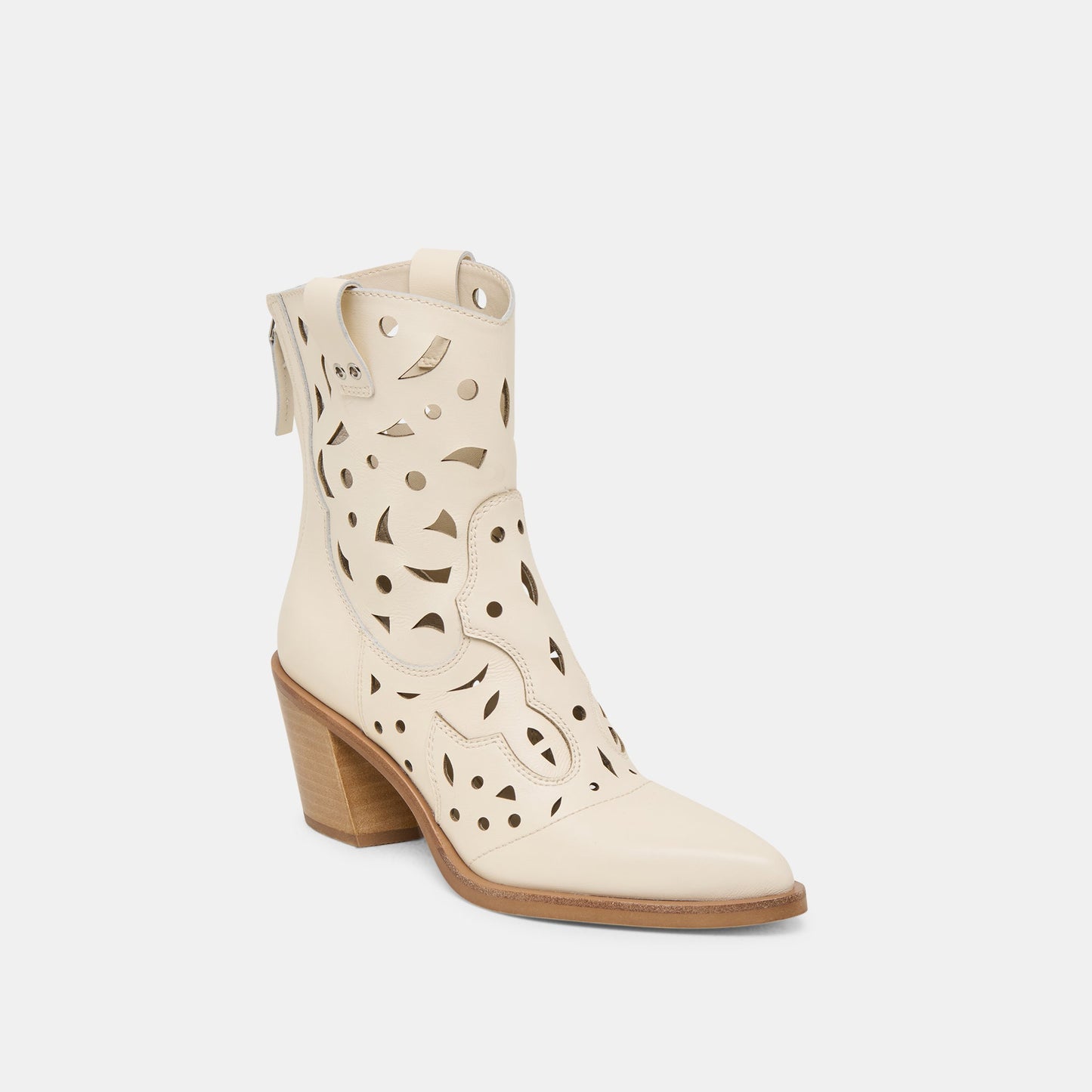 Zenobi Off White Leather Booties - Dolce Vita