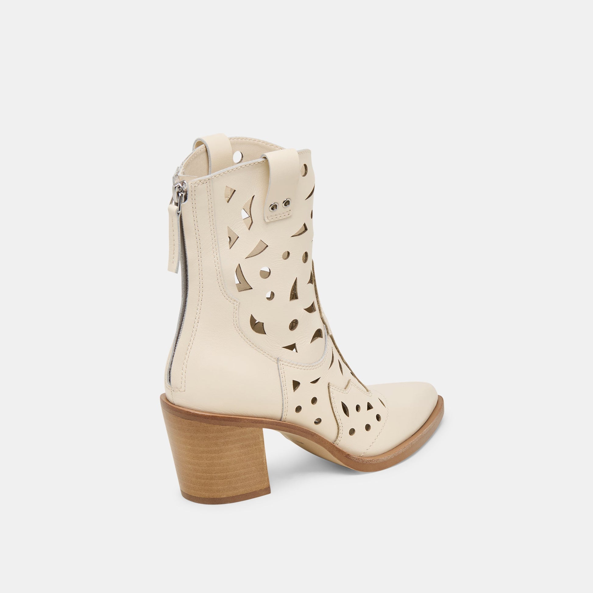 Zenobi Off White Leather Booties - Dolce Vita