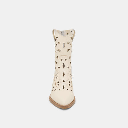 Zenobi Off White Leather Booties - Dolce Vita