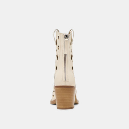 Zenobi Off White Leather Booties - Dolce Vita