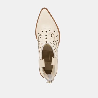 Zenobi Off White Leather Booties - Dolce Vita