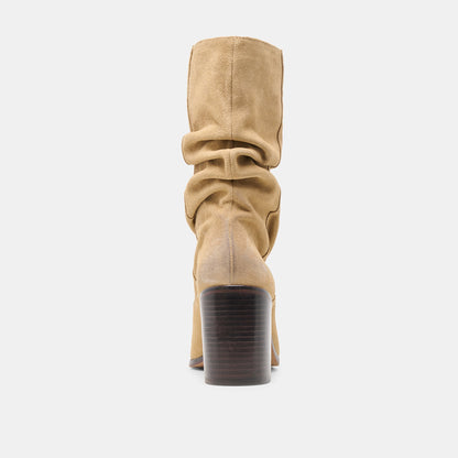Talina Dk Taupe Suede Boots - Dolce Vita