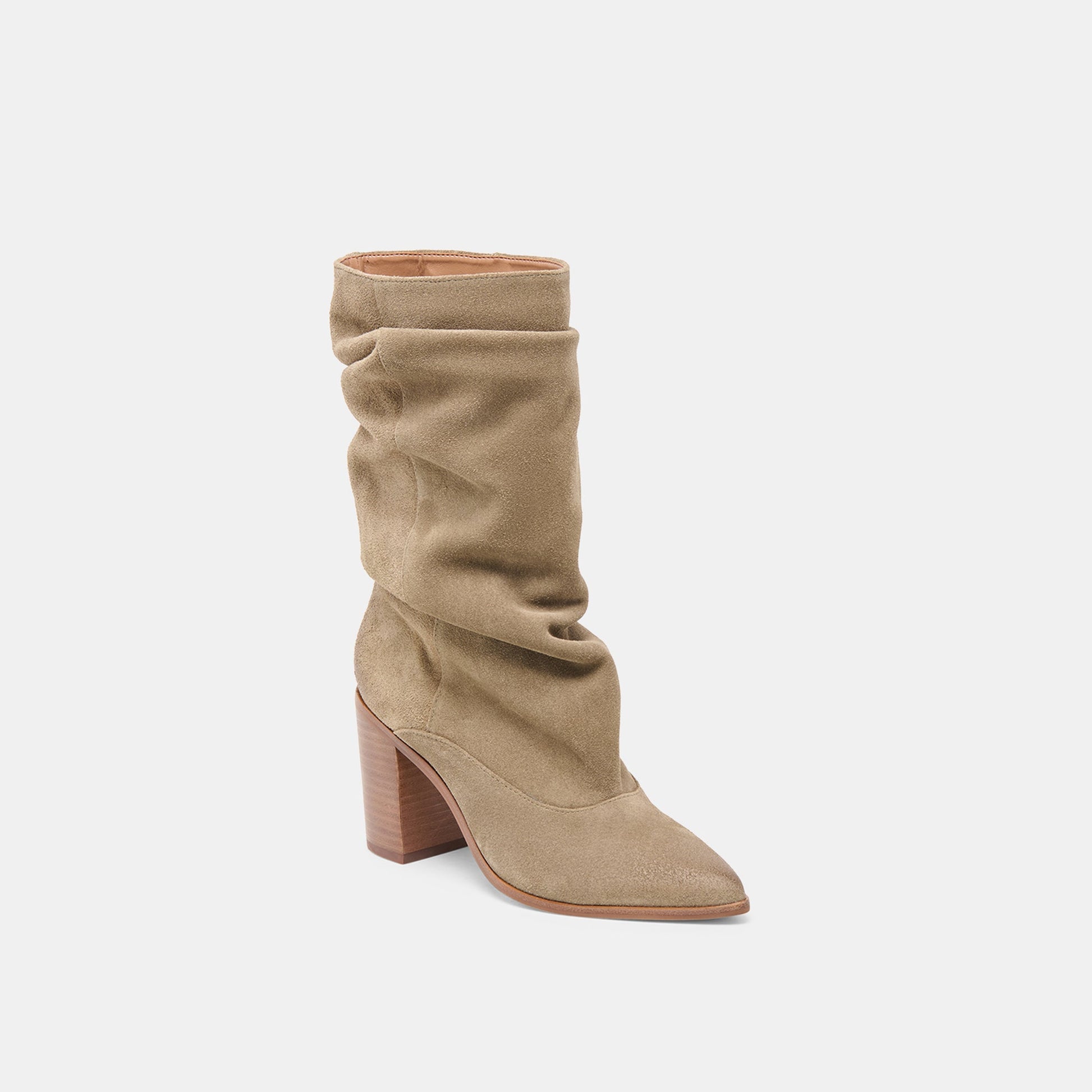 Talina Olive Suede Wide Calf Boots - Dolce Vita