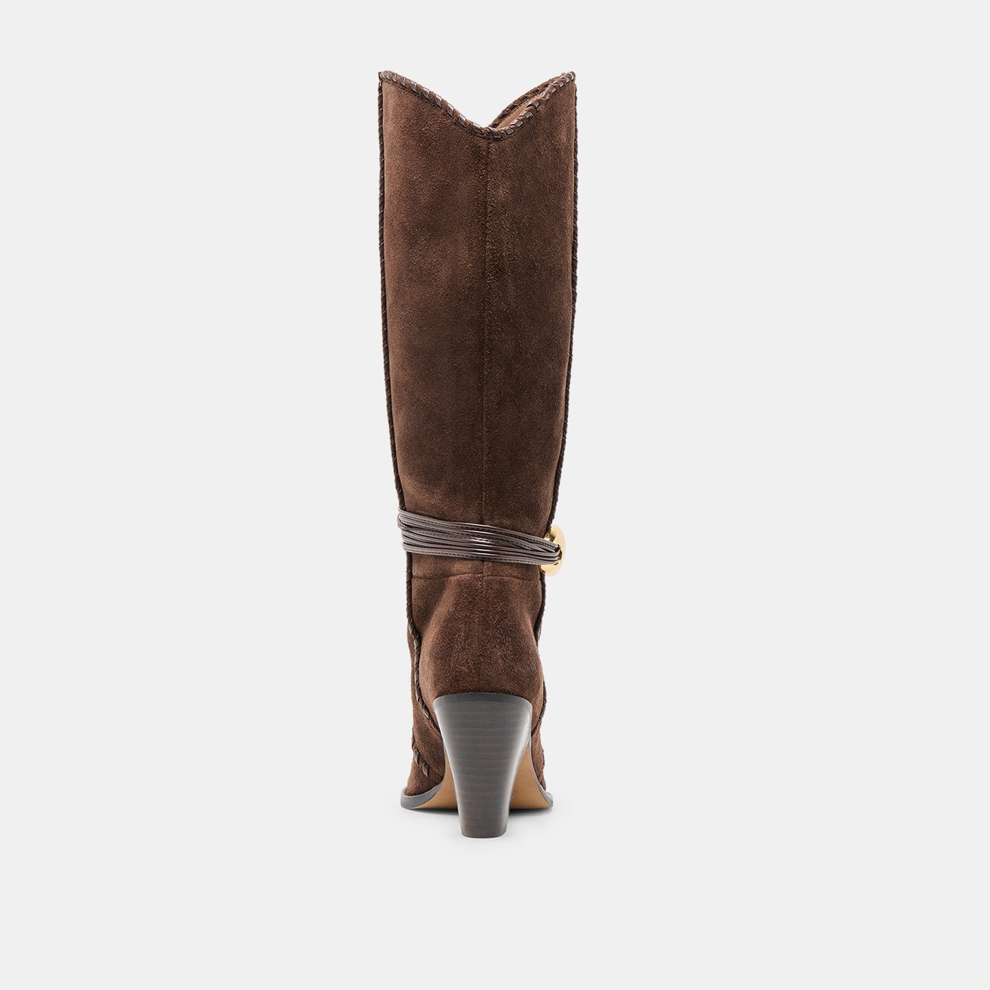 Jody Dk Brown Suede Wide Calf Boots - Dolce Vita