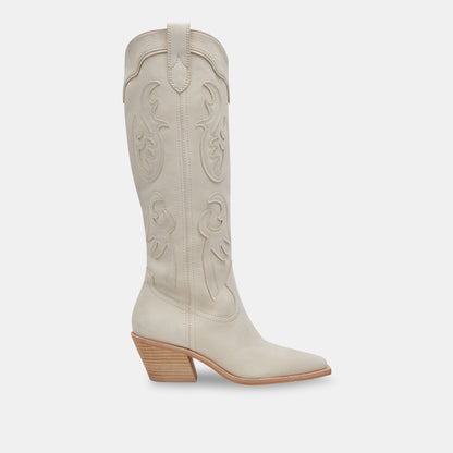 SAMSIN BOOTS IVORY NUBUCK - Dolce Vita