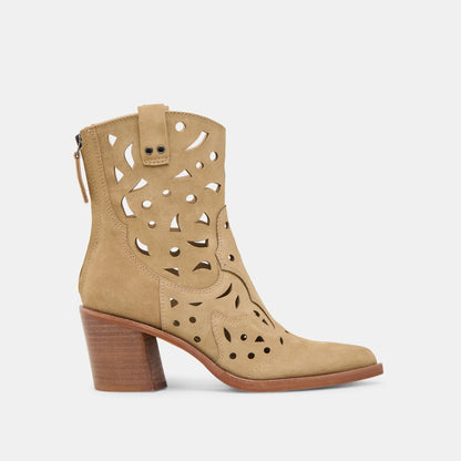 Zenobi Dk Taupe Suede Booties - Dolce Vita