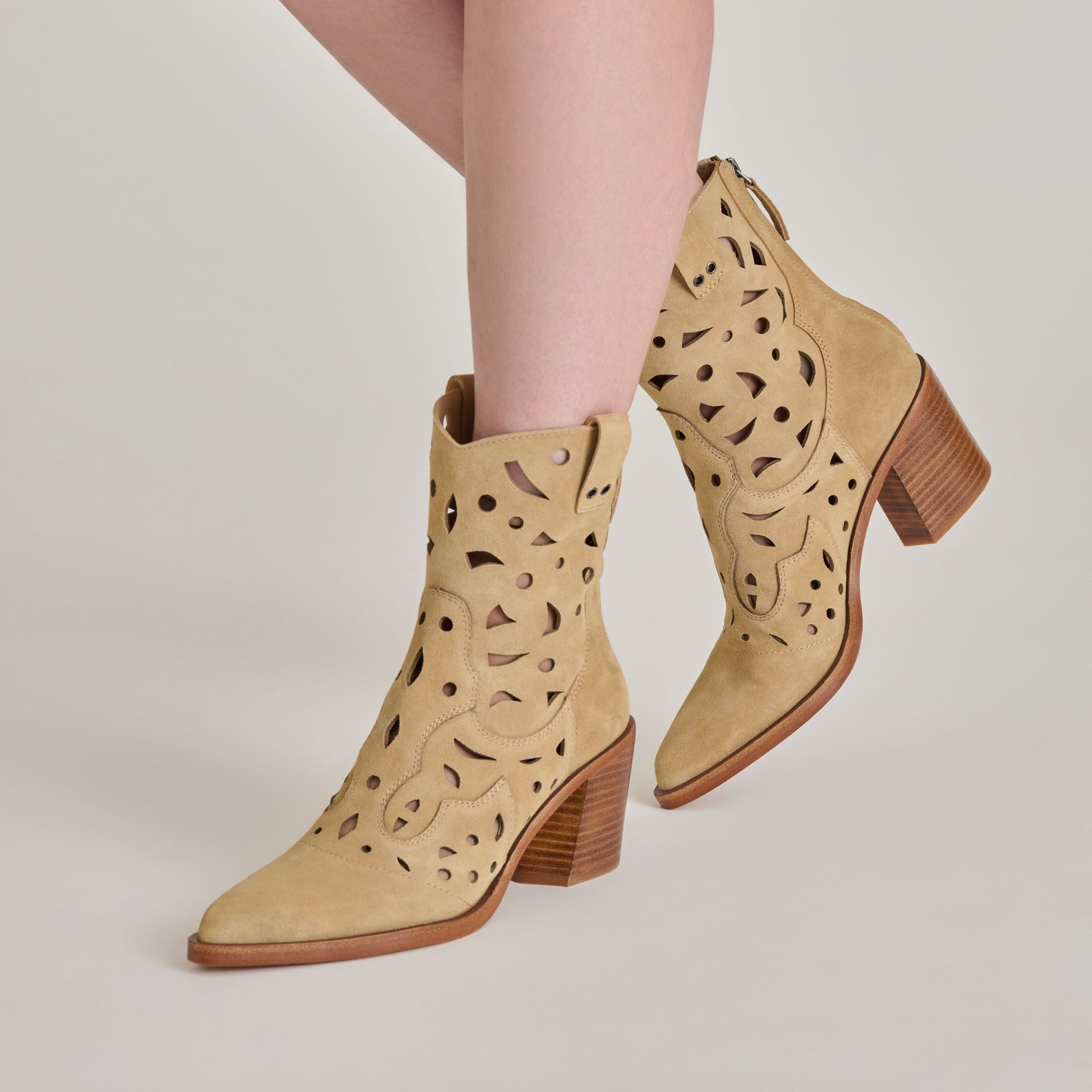 Zenobi Dk Taupe Suede Booties - Dolce Vita