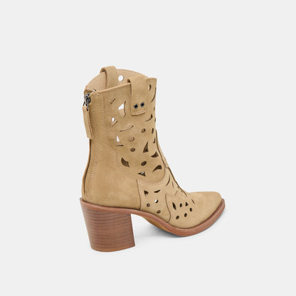 Zenobi Dk Taupe Suede Booties - Dolce Vita