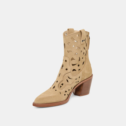 Zenobi Dk Taupe Suede Booties - Dolce Vita