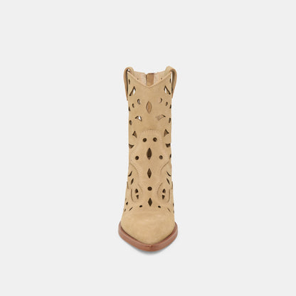 Zenobi Dk Taupe Suede Booties - Dolce Vita