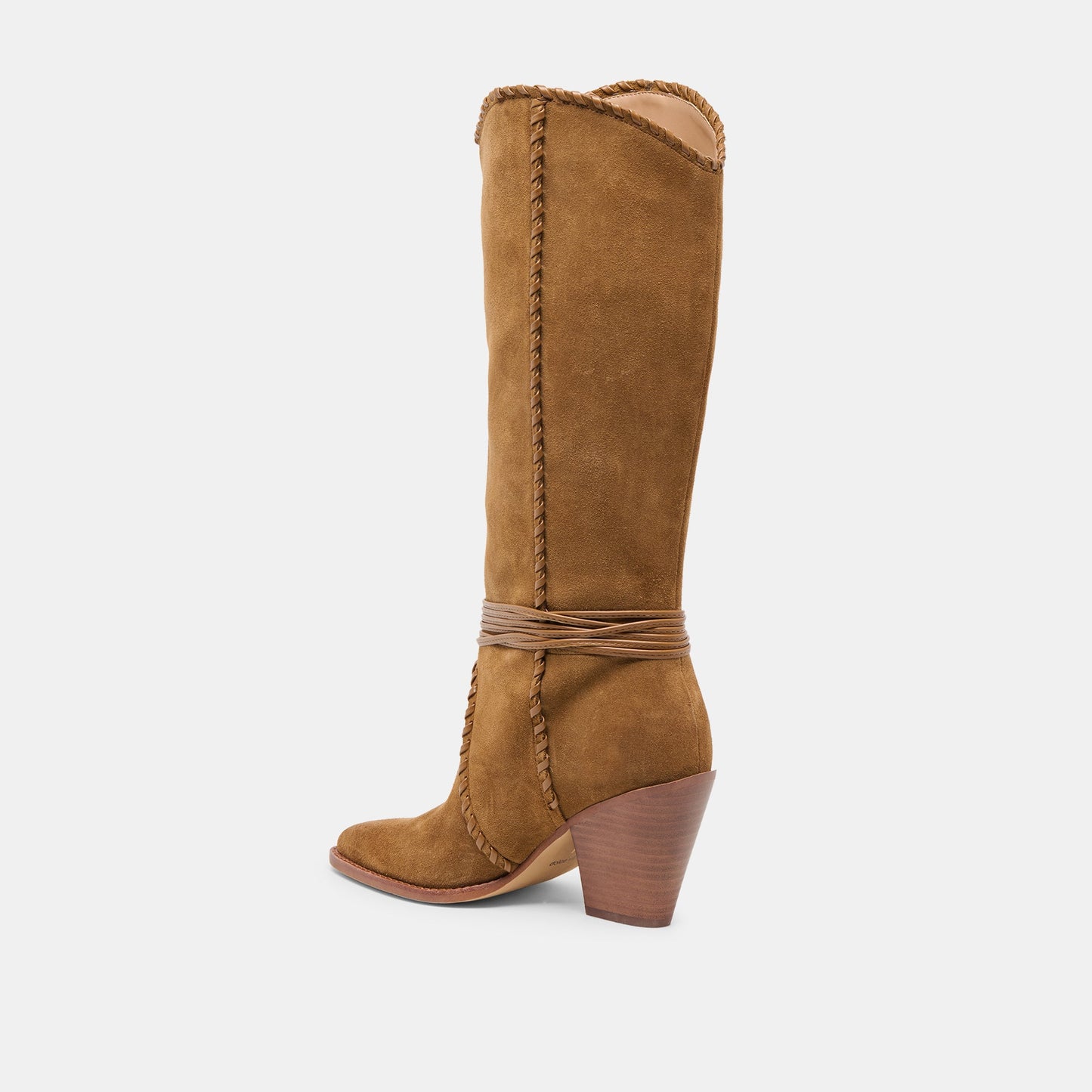 Jody Lt Brown Suede Wide Calf Boots - Dolce Vita