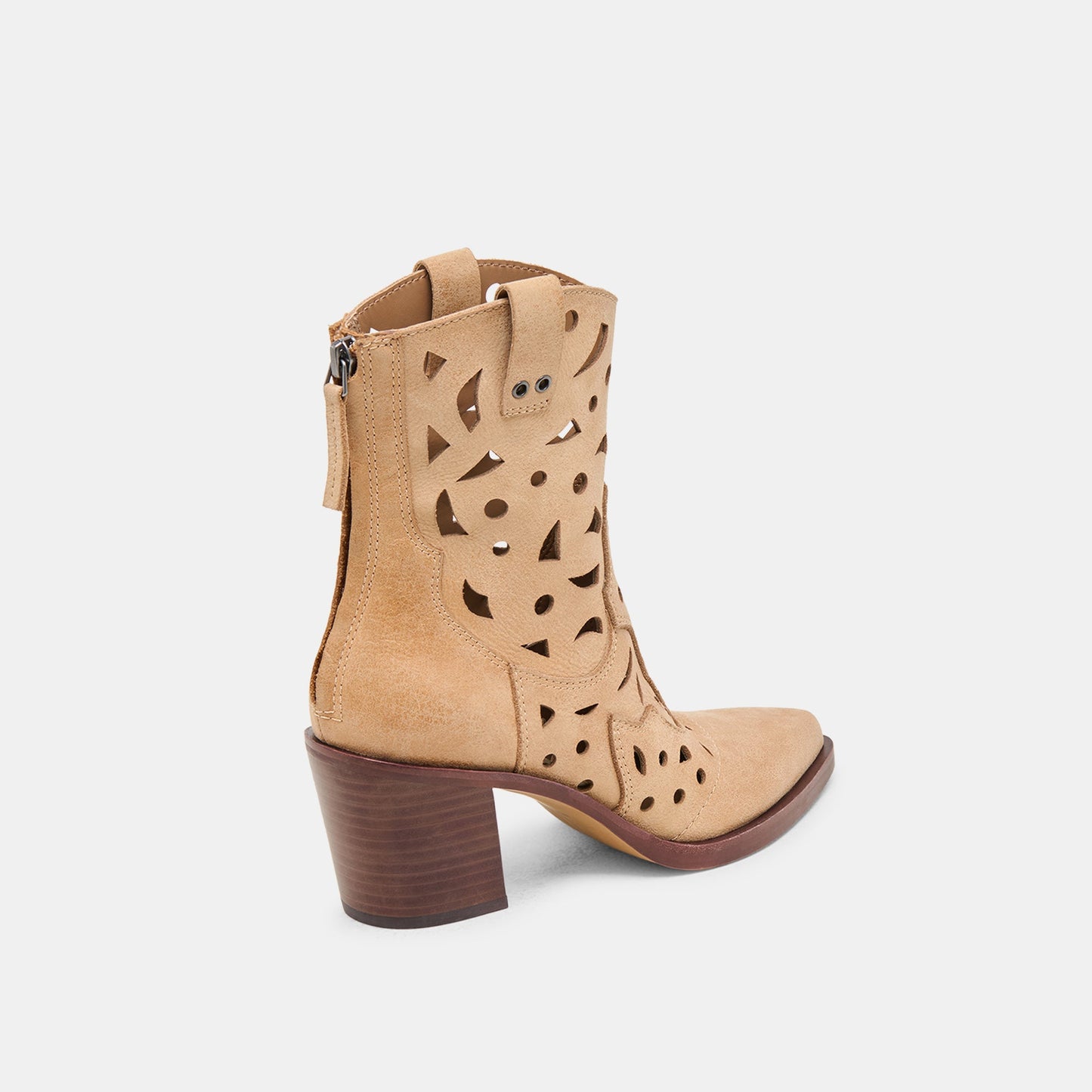 Zenobi Camel Distressed Leather Booties - Dolce Vita