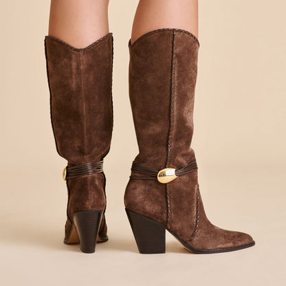 Jody Dk Brown Suede Boots - Dolce Vita
