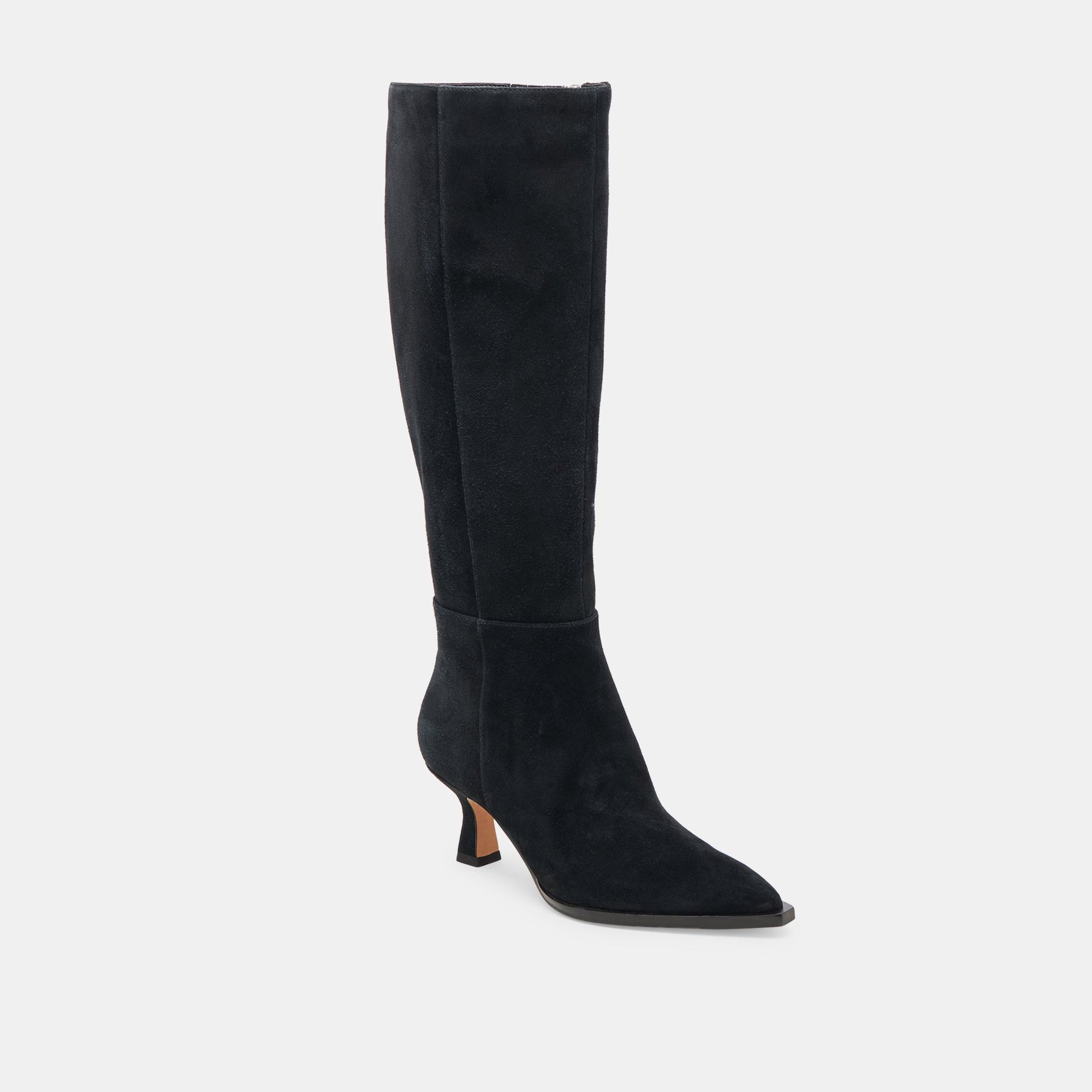 AUGGIE WIDE CALF BOOTS ONYX SUEDE - Dolce Vita