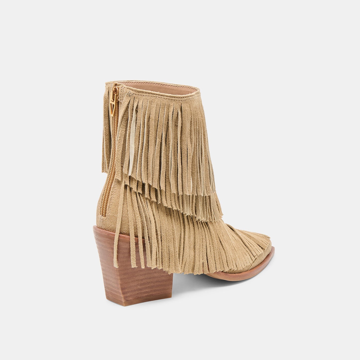 Torey Dk Taupe Suede Booties - Dolce Vita