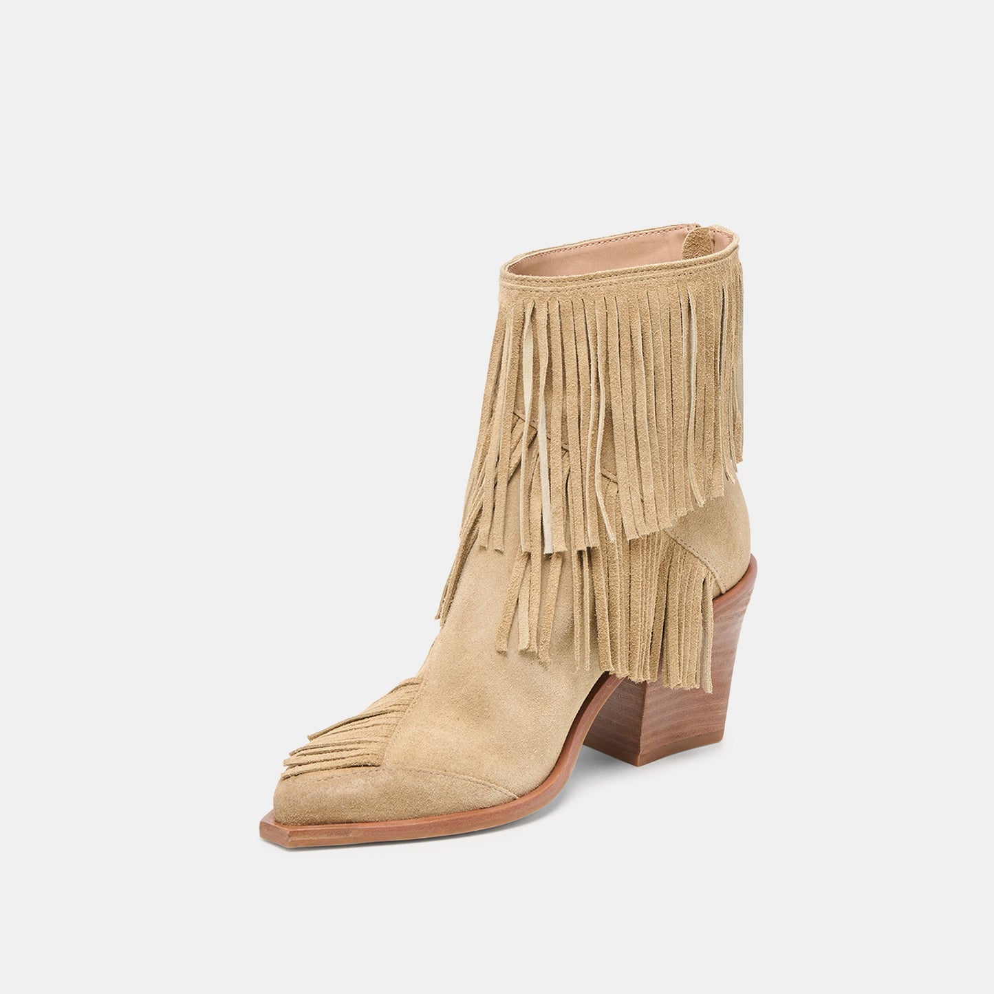 Torey Dk Taupe Suede Booties - Dolce Vita
