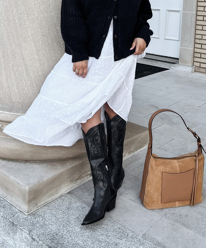 SAMSIN BOOTS BLACK LEATHER - Dolce Vita