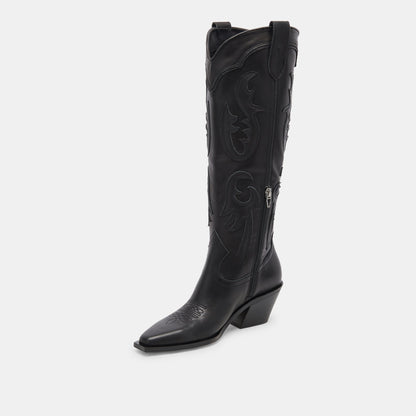 SAMSIN BOOTS BLACK LEATHER - Dolce Vita