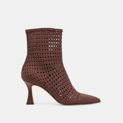 Embry Brown Woven Stella Booties - Dolce Vita