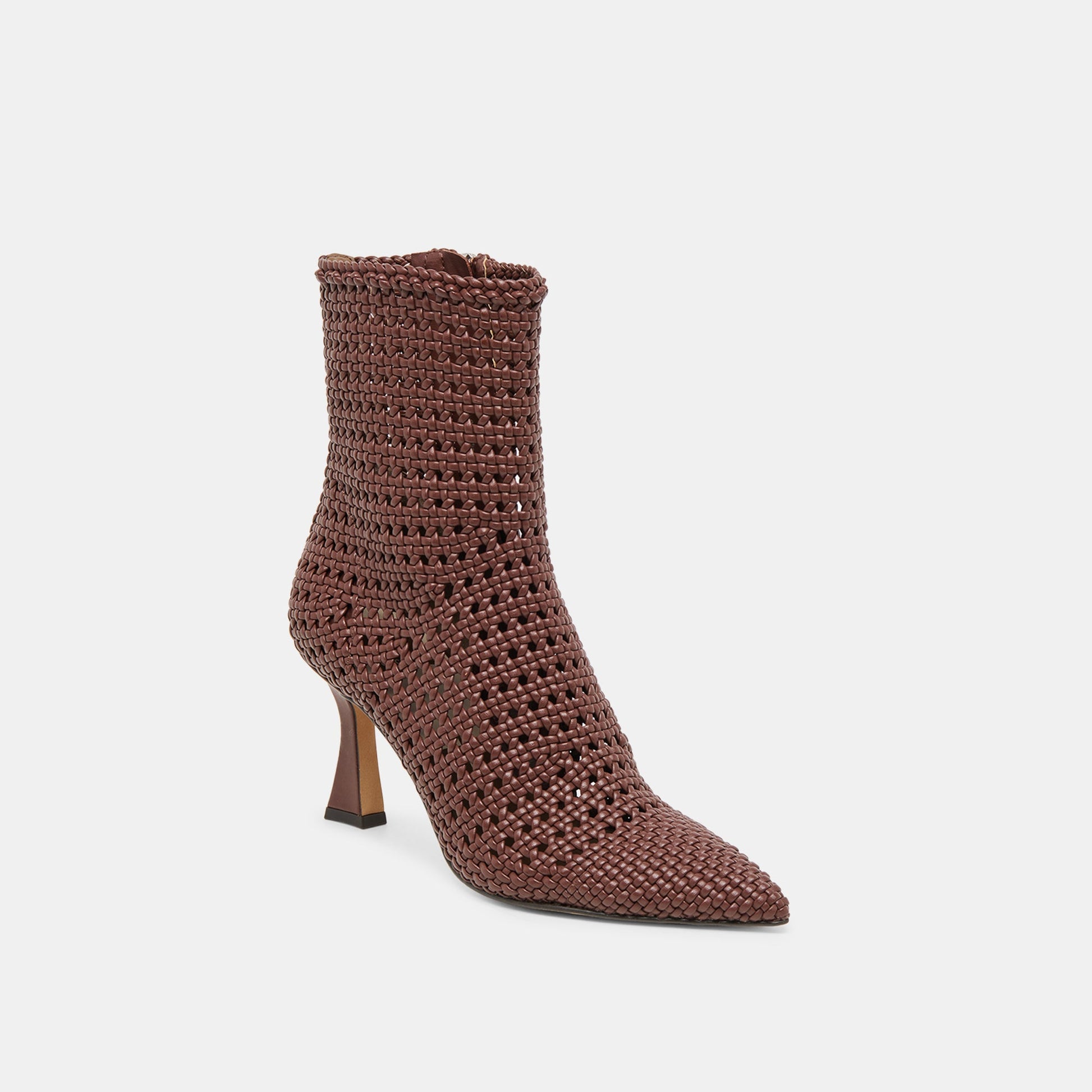 Embry Brown Woven Stella Booties - Dolce Vita