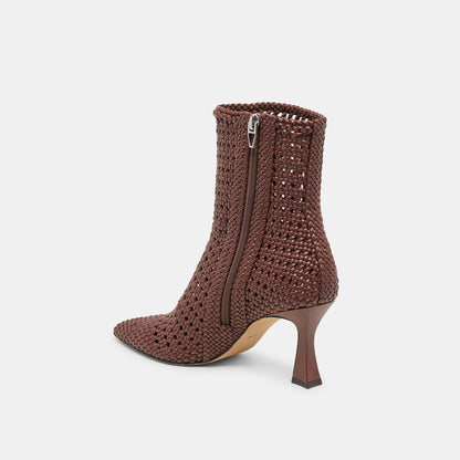 Embry Brown Woven Stella Booties - Dolce Vita