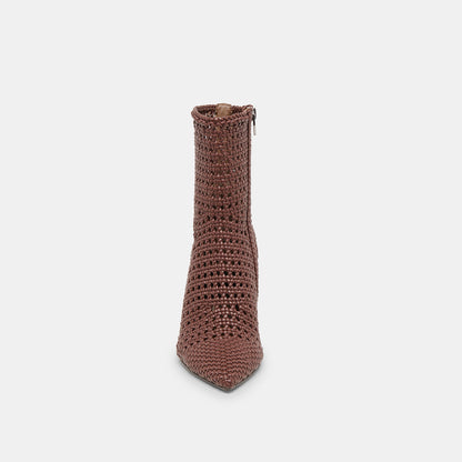 Embry Brown Woven Stella Booties - Dolce Vita