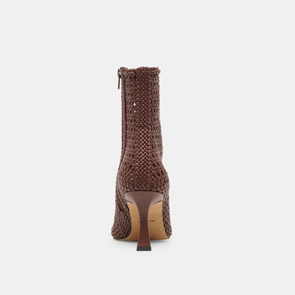 Embry Brown Woven Stella Booties - Dolce Vita