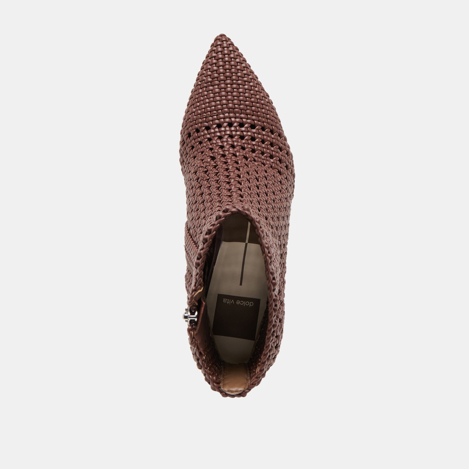 Embry Brown Woven Stella Booties - Dolce Vita