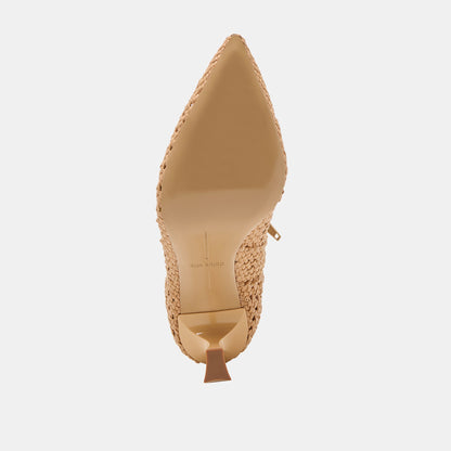 Lonni Tan Woven Leather Booties - Dolce Vita